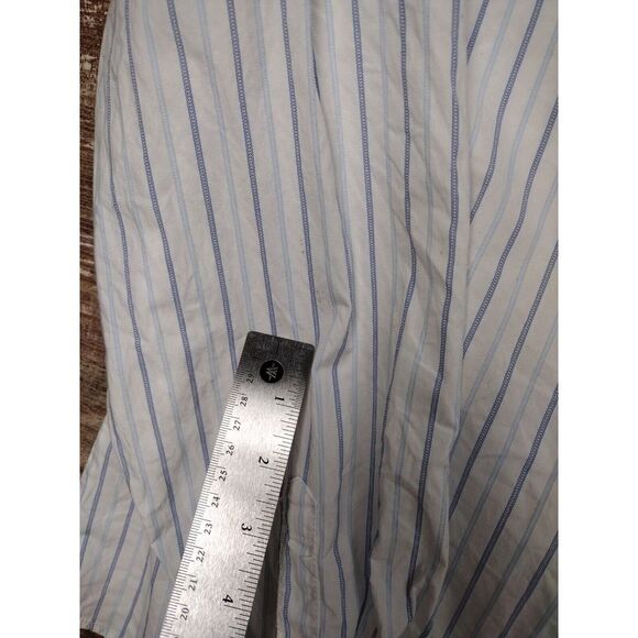 Vintage 90s? Tommy Hilfiger Blue & White Stripped Shirt SZ XL Hong Kong Womens - Picture 6 of 11